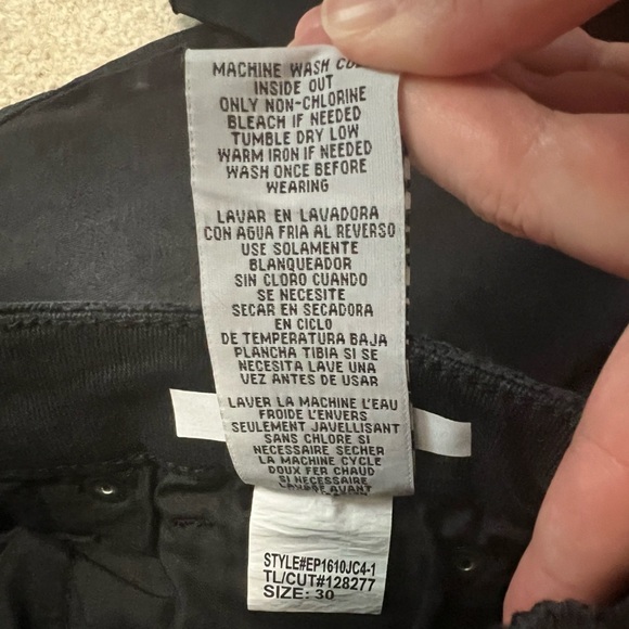 New NWT STS BLUE‎ jeans black distressed 30 Ellie  ankle skinny high rise - Picture 9 of 11